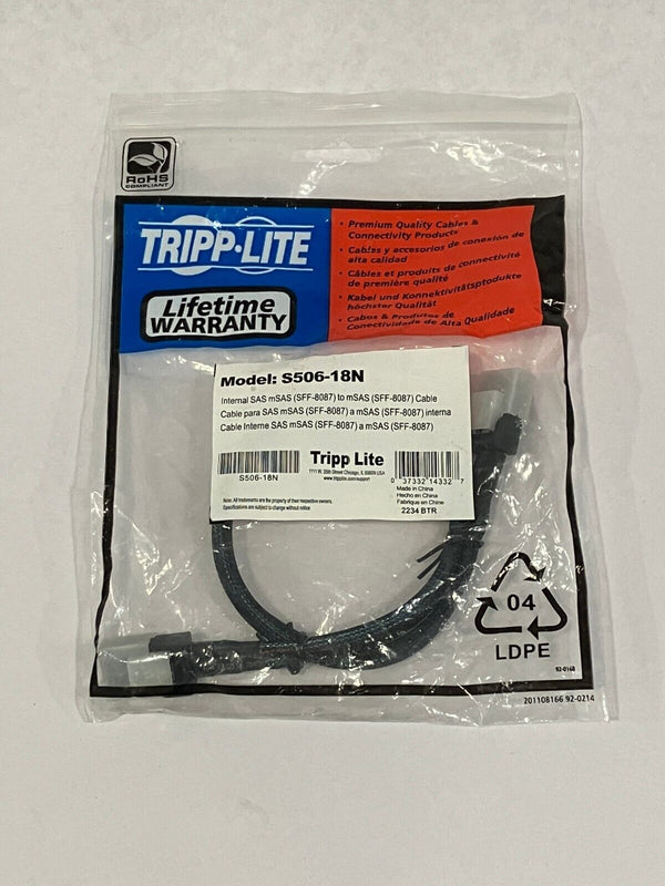 Tripp Lite S506-18N Internal SAS mSAS (SFF-8087) to mSAS (SFF-8087) Cable - Maverick Industrial Sales