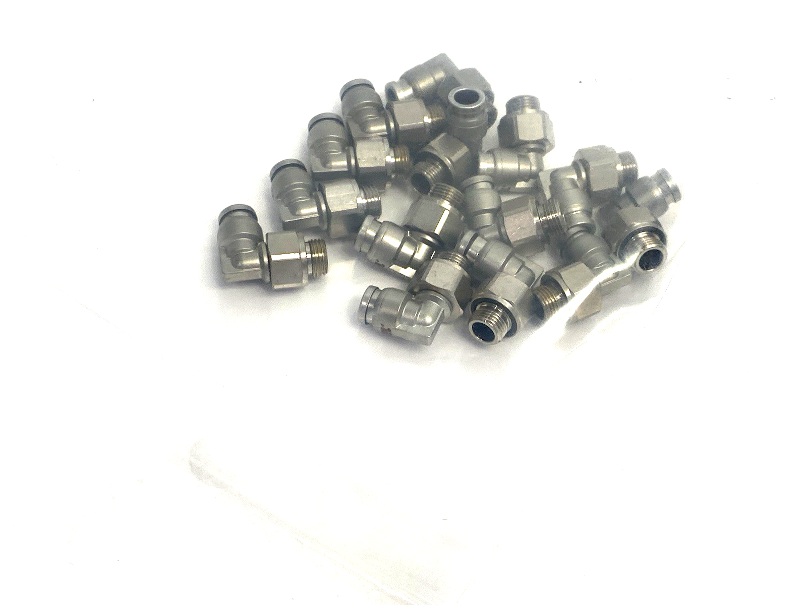 SMC KQB2L06-G01 Metal Male Elbow Swivel Fitting 6mm OD Tube LOT OF 14 - Maverick Industrial Sales