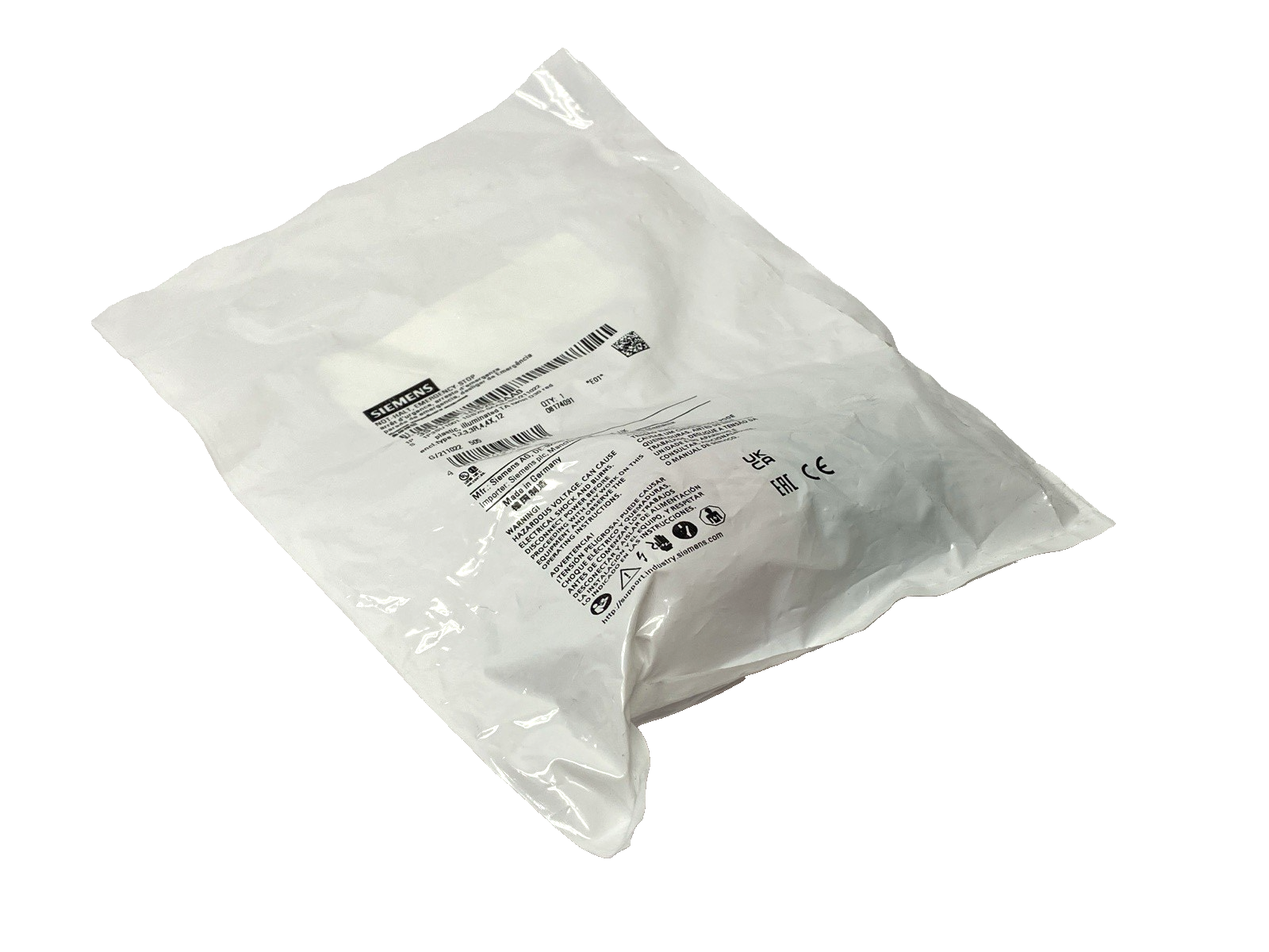 Siemens 3SU1001-1GB20-0AA0 Illuminable Emergency Stop Mushroom Pushbutton 30mm - Maverick Industrial Sales