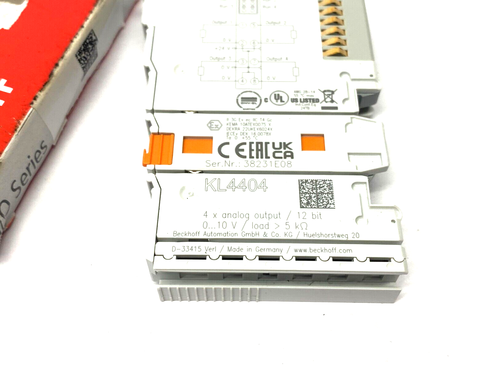 Beckhoff KL4404 Analog Output Bus Terminal 4-Channel 12 Bit 0-10V - Maverick Industrial Sales