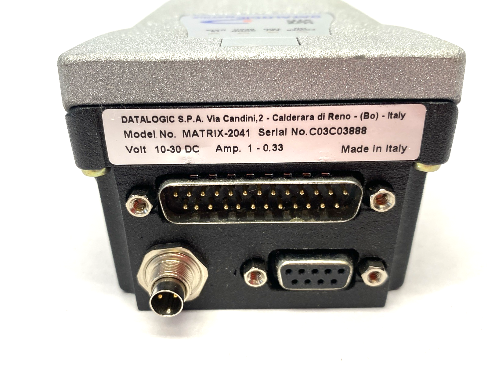 Datalogic MATRIX-2041 Fixed Line Low-Density Code Reader 10-30VDC 1-0.33A - Maverick Industrial Sales