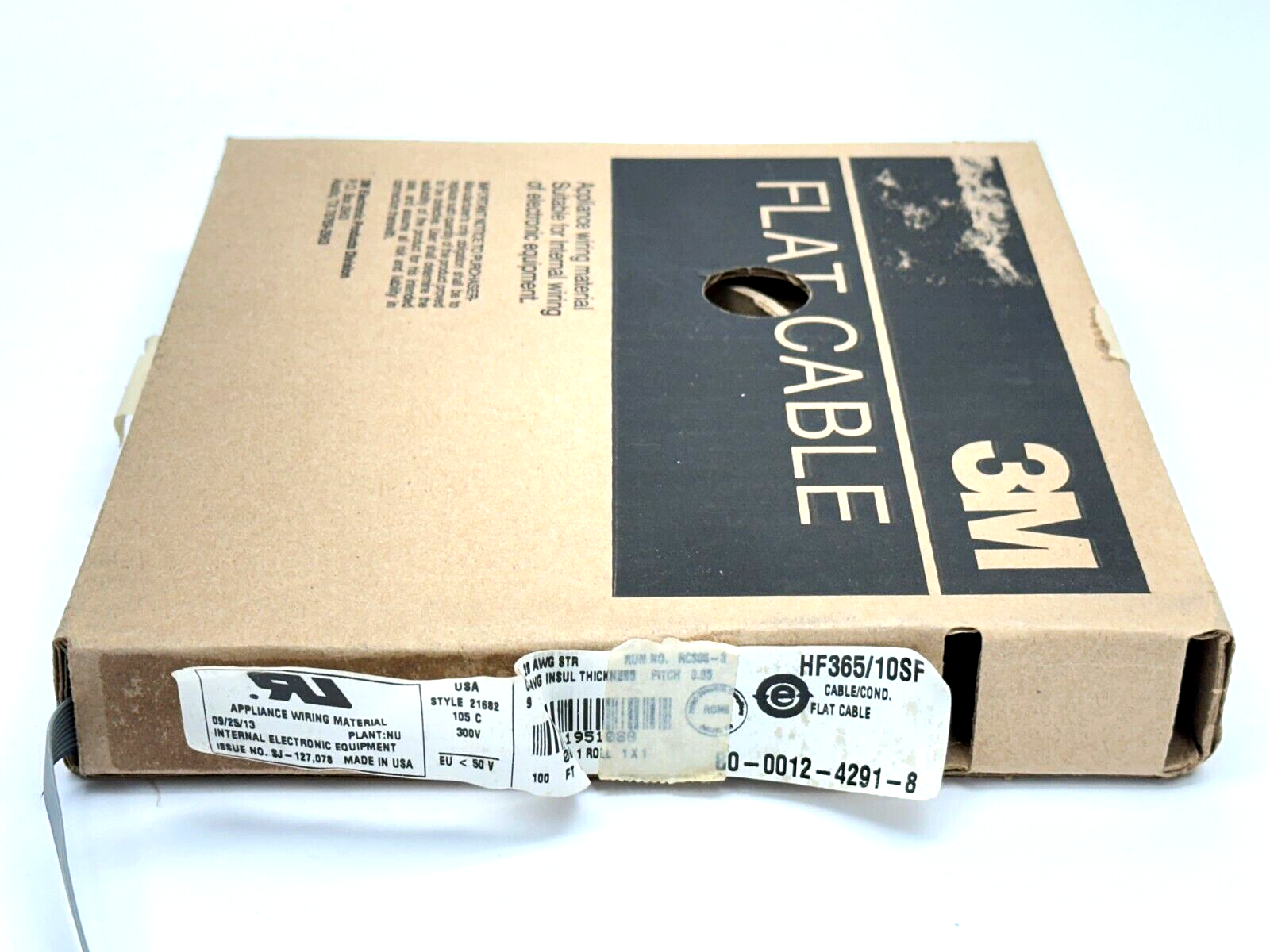 3M HF365/10SF Flat Ribbon Cable Gray 10 Conductors 28 AWG 100ft Spool - Maverick Industrial Sales