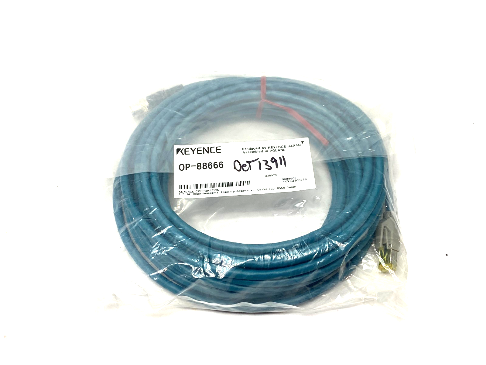 Keyence OP-88666 Double Ended Ethernet Cable M12 8-Pin X-Coded 10m - Maverick Industrial Sales