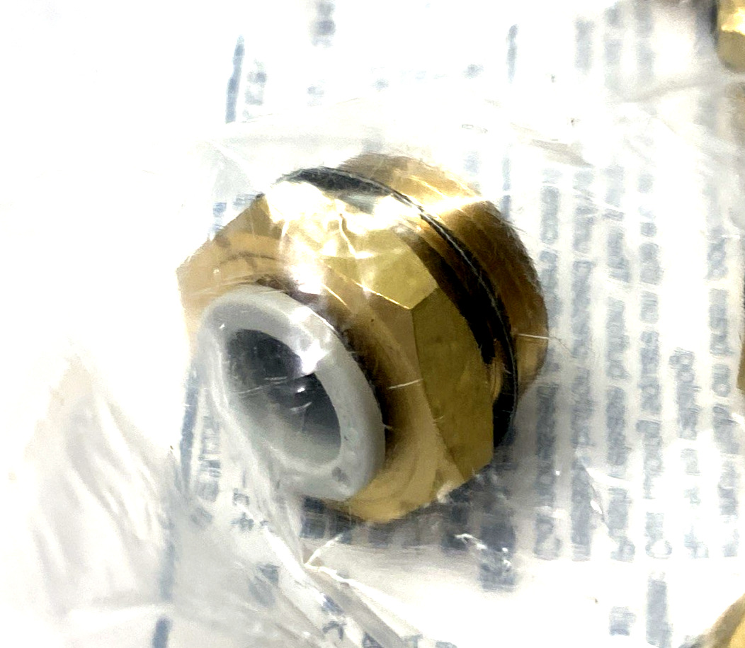 KQ2H10-U04A | SMC Pneumatic One-Touch Fitting 10mm Tube O.D. 1/2" Thread 5-PACK - New - Maverick Industrial Sales