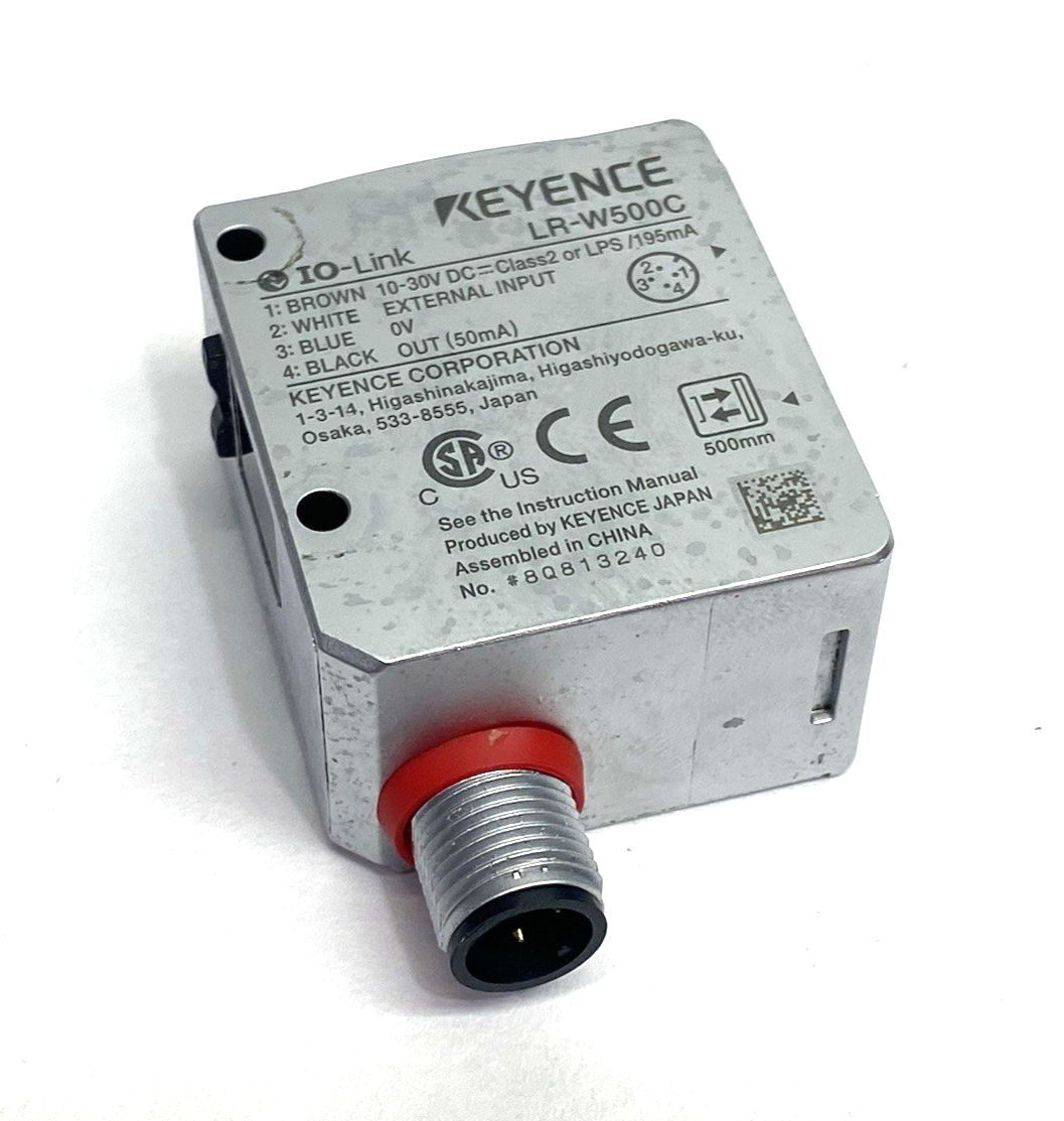 LR-W500C | Keyence Full-Spectrum Self-Contained Sensor, M12 4-Pin Type - Used - Maverick Industrial Sales