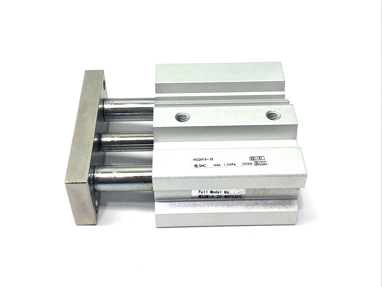 MGQM16-20-M9PSAPC | SMC Pneumatic Guide Cylinder 16mm Bore 20mm Stroke - New – Open box - Maverick Industrial Sales