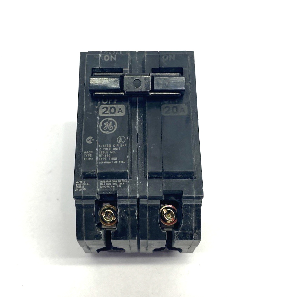 General Electric RT-690 20A Circuit Breaker 2-Pole Type THQB, HACR - Maverick Industrial Sales
