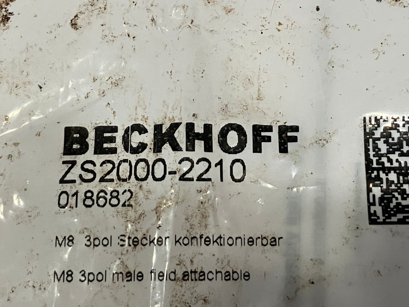 Beckhoff ZS2000-2210 M8 Plug Field Assembly 3-Pin - Maverick Industrial Sales