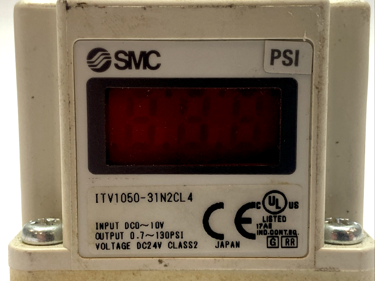 ITV1050-31N2CL4 | SMC Electro-Pneumatic Regulator 0–0.9MPa 1/4" NPT 24V - Used - Maverick Industrial Sales