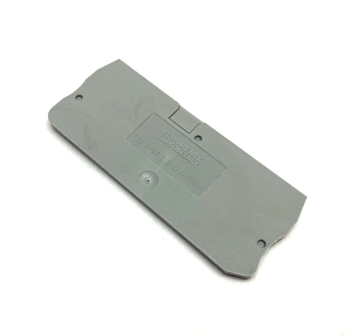 Phoenix Contact D-ST 2,5-QUATTRO Terminal End Cover Gray 3030514 LOT OF 10 - Maverick Industrial Sales