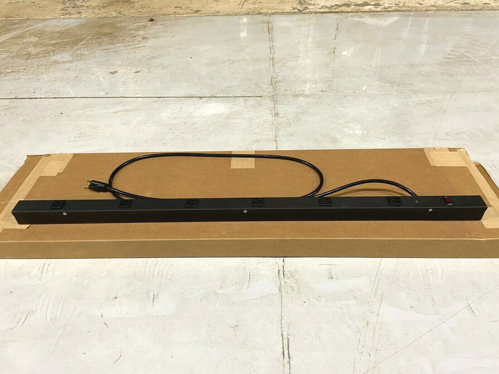 Production Basics 8320 Bench Desk Mount Power Strip 6 Outlets 48" 4ft Length - Maverick Industrial Sales