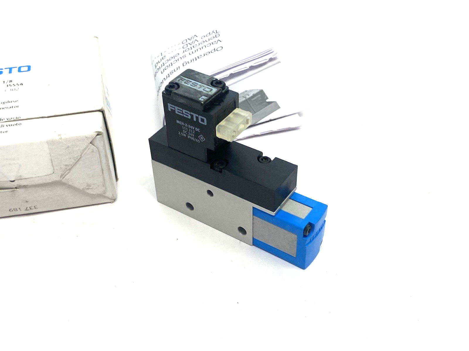 VAD-ME-1/8 | Festo Vacuum Generator, T-shape, High-Vacuum, 35554 - New – Open box - Maverick Industrial Sales