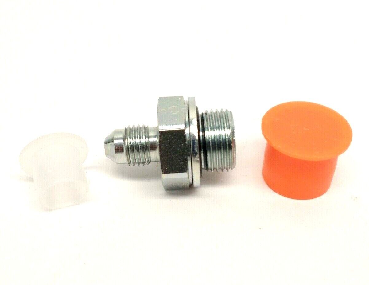 Parker 4-6F4OMXS 37 Degree Flare JIC Tube Fitting 3/8"-19 BSPP 7/16"-20 UNF - Maverick Industrial Sales