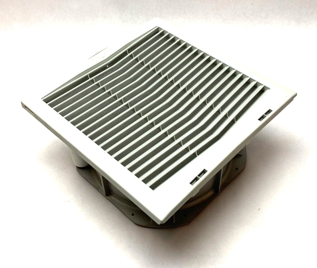 Hoffman HF1316424 Side Mount Filter Fan Thermally Protected 115V 484CFM Lt Gray - Maverick Industrial Sales