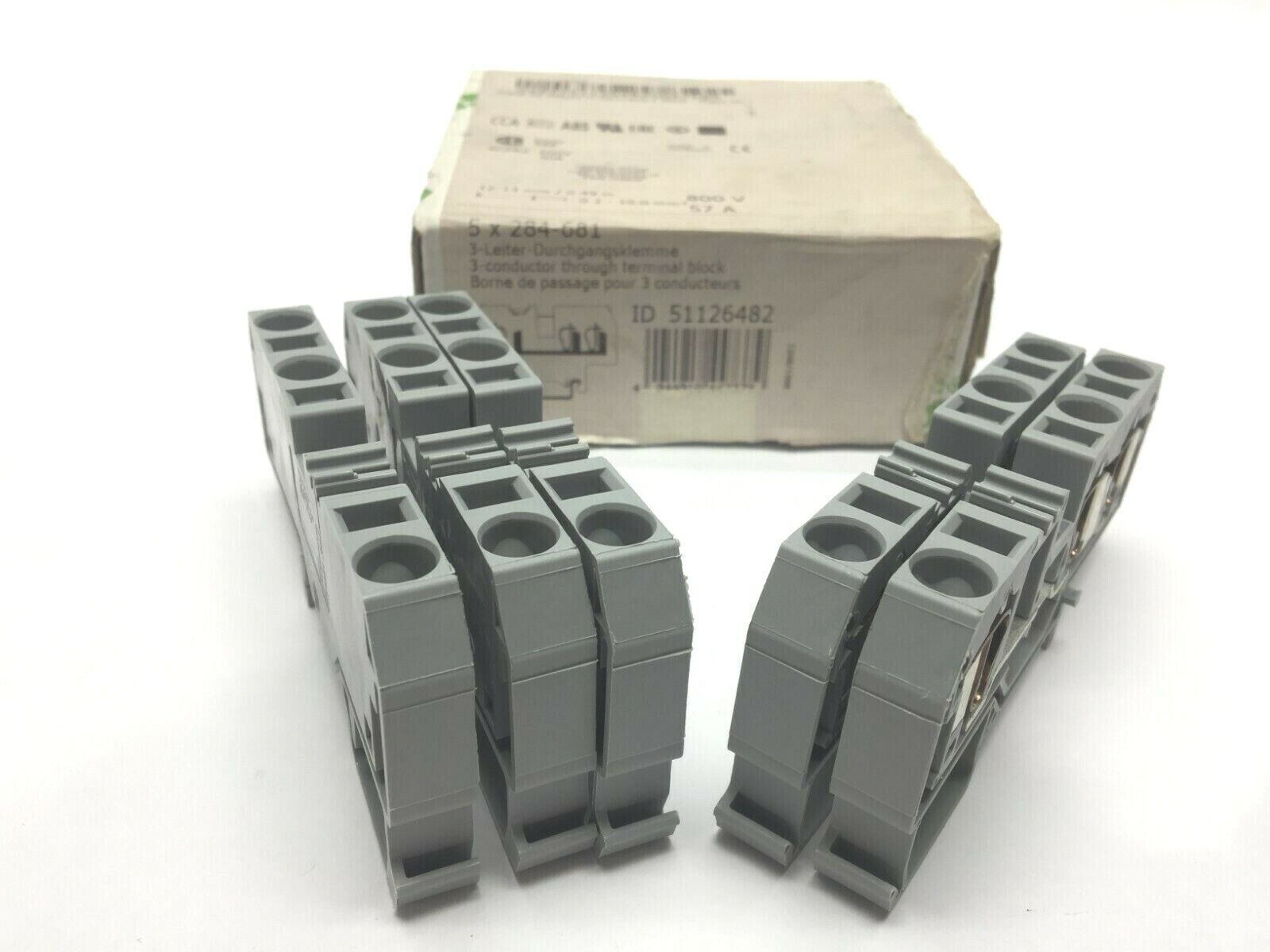 Wago 284-681 800V Terminal Block Box of 5 - Maverick Industrial Sales
