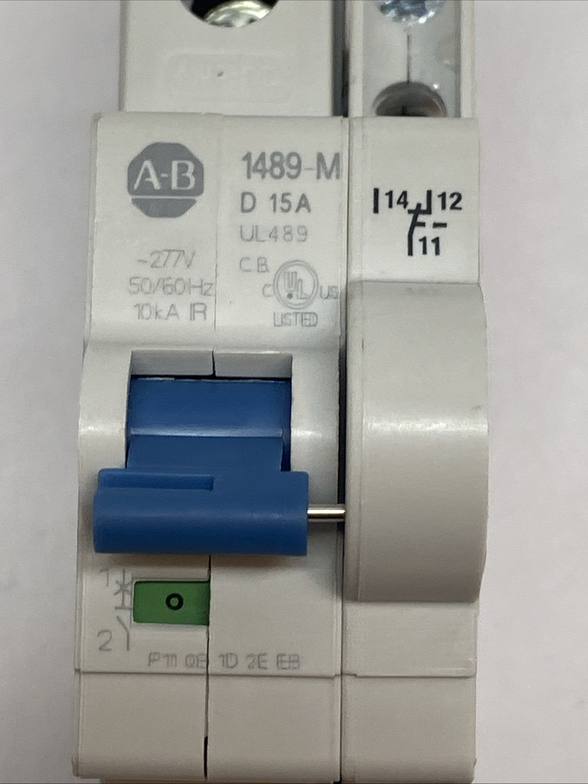 Allen‑Bradley 1489-M1D150 Breaker 15A w/ 1489-AMRA3 Aux Contact 1P SER. D - Maverick Industrial Sales