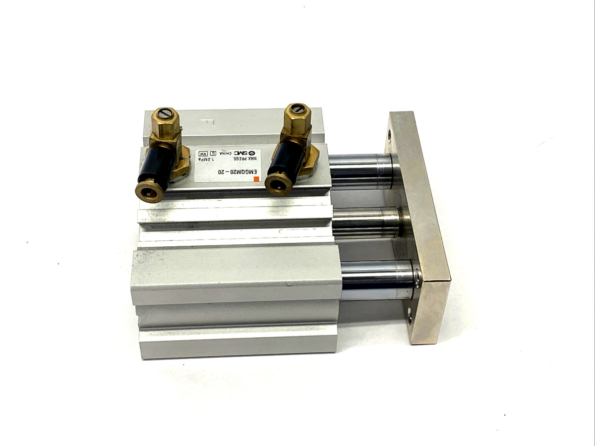 SMC EMGQM20-20 Pneumatic Guide Cylinder, European, 20mm Bore 20mm Stroke - Maverick Industrial Sales