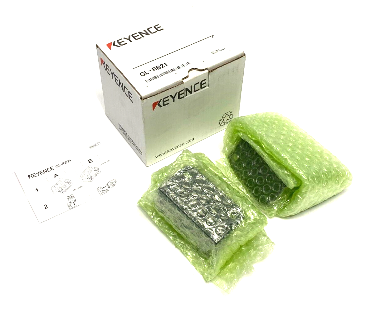 GL-RB21 | Keyence Zero Deadspace Light Curtain Mounting Brackets SET OF 2 - New - Maverick Industrial Sales