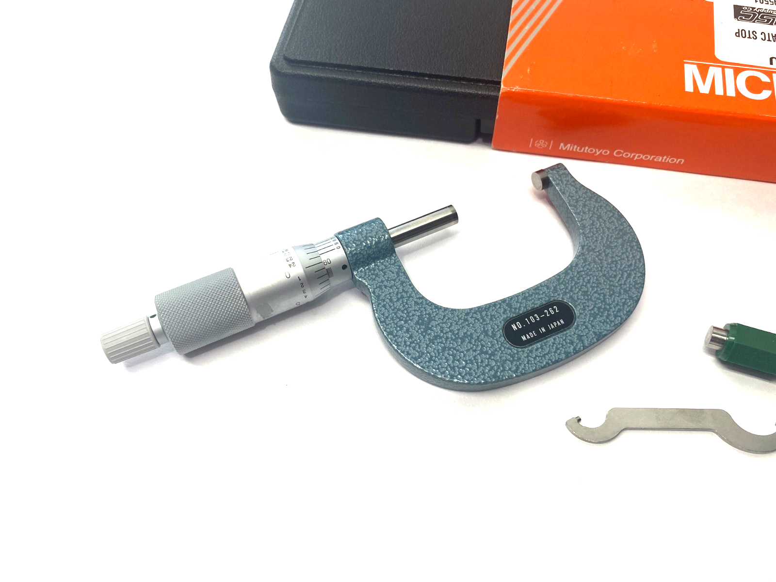 Mitutoyo 103-262 Outisde Micrometer 1-2" Ratchet Stop M120-2"MA - Maverick Industrial Sales