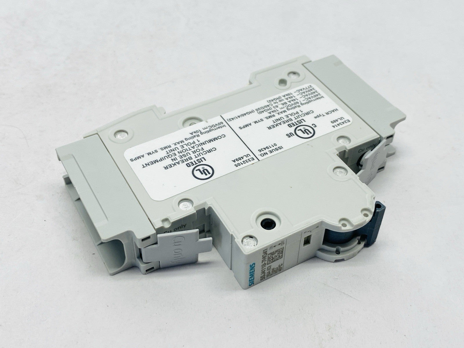 Siemens 5SJ4118-7HG41 Miniature Circuit Breaker 1-Pole 15A 240V - Maverick Industrial Sales