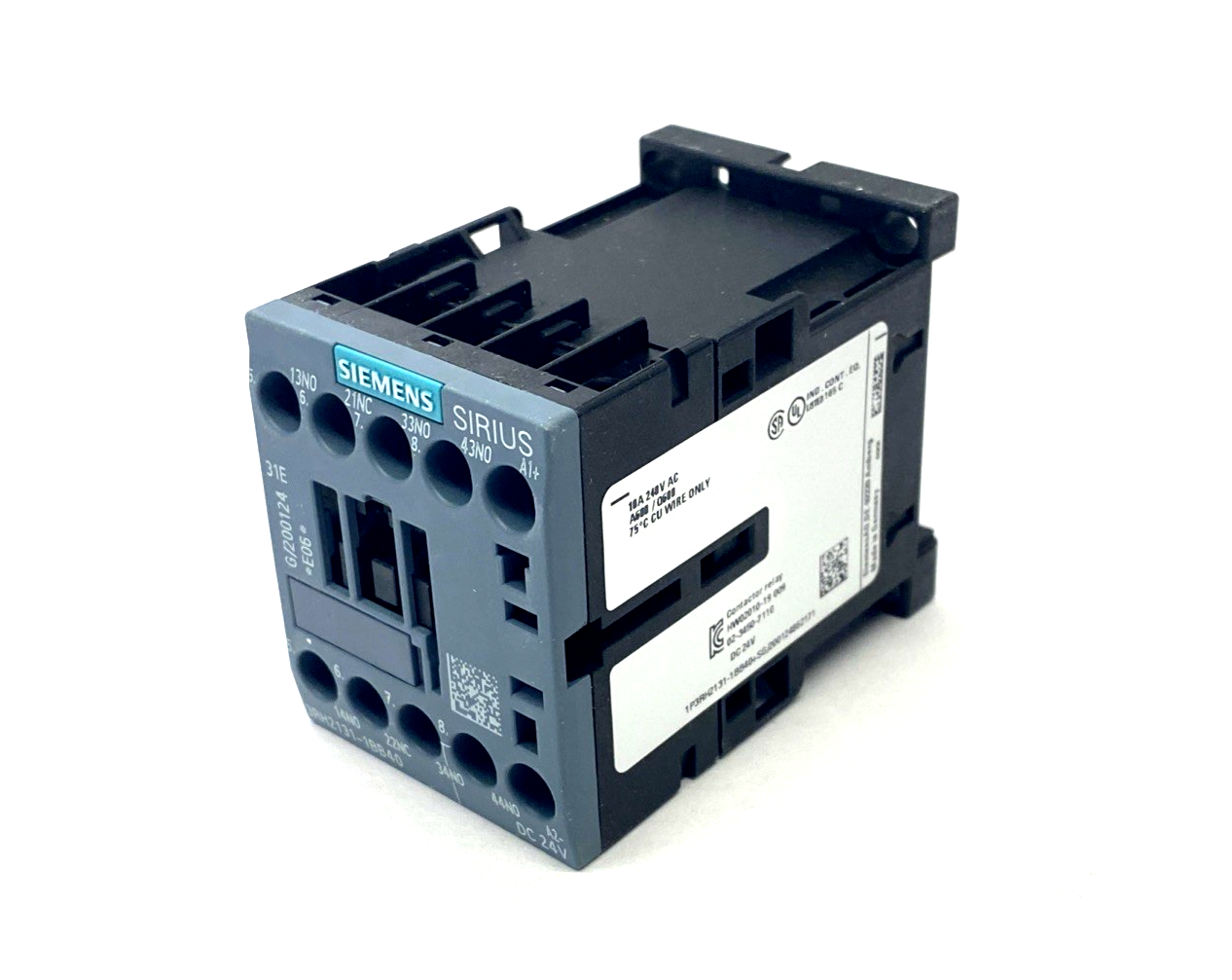 Siemens 3RH2131-1BB40 Contactor Relay 3 NO + 1 NC 24VDC Size S00 - Maverick Industrial Sales
