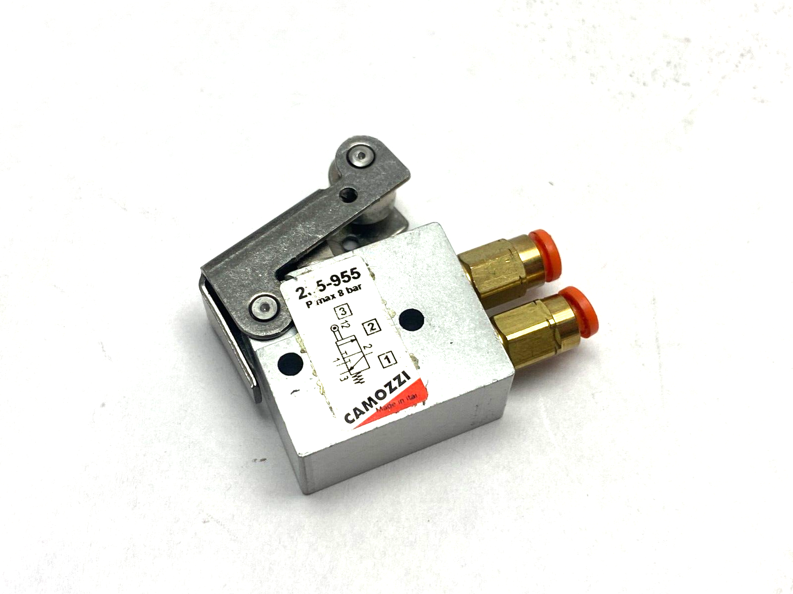 Camozzi 235-955 Mechanically Operated Mini Valve 3/2-Way Lever/Roller Action - Maverick Industrial Sales