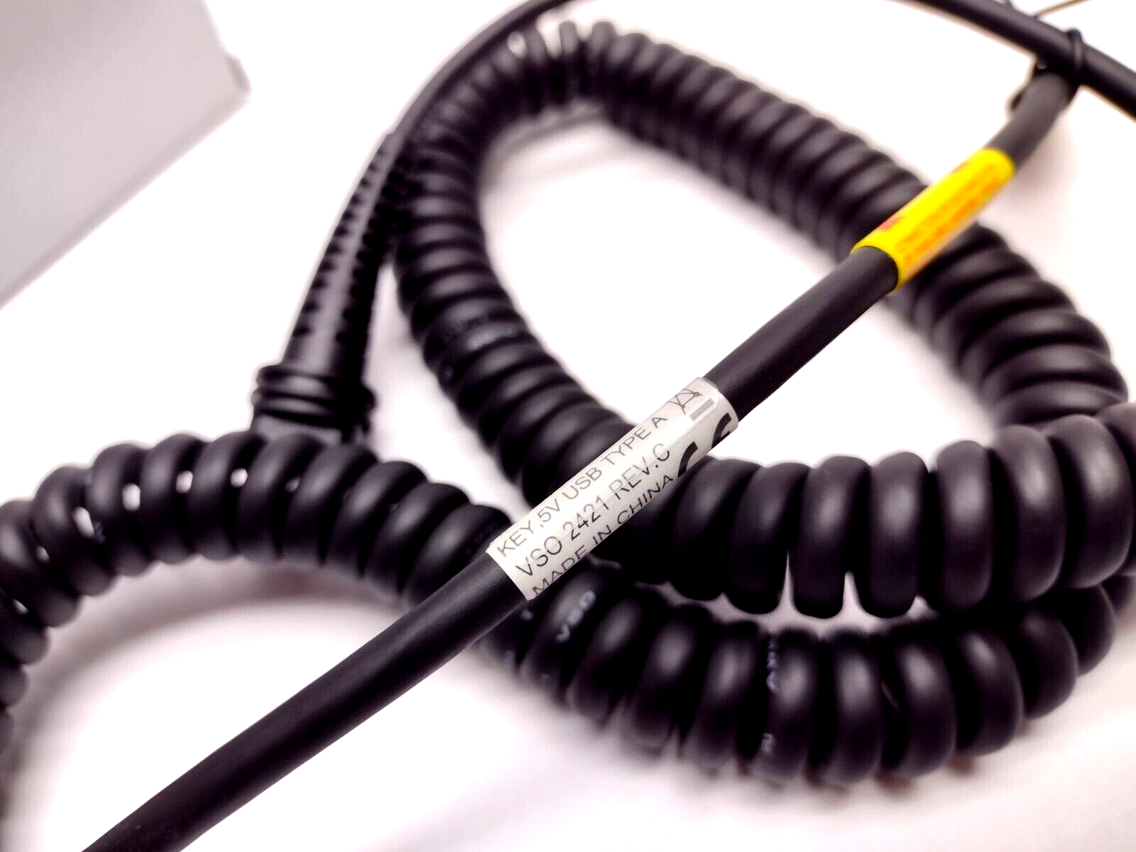 Keyence HR-1C5UC Communication Cable for HR-100 Series, USB, Curl Type, 5 m - Maverick Industrial Sales