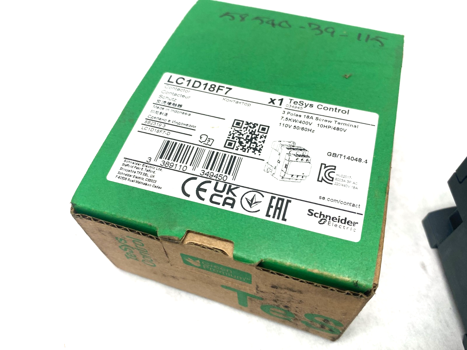 Schneider Electric LC1D18F7 TeSys Deca Nonreversing IEC Contactor 3-Pole - Maverick Industrial Sales