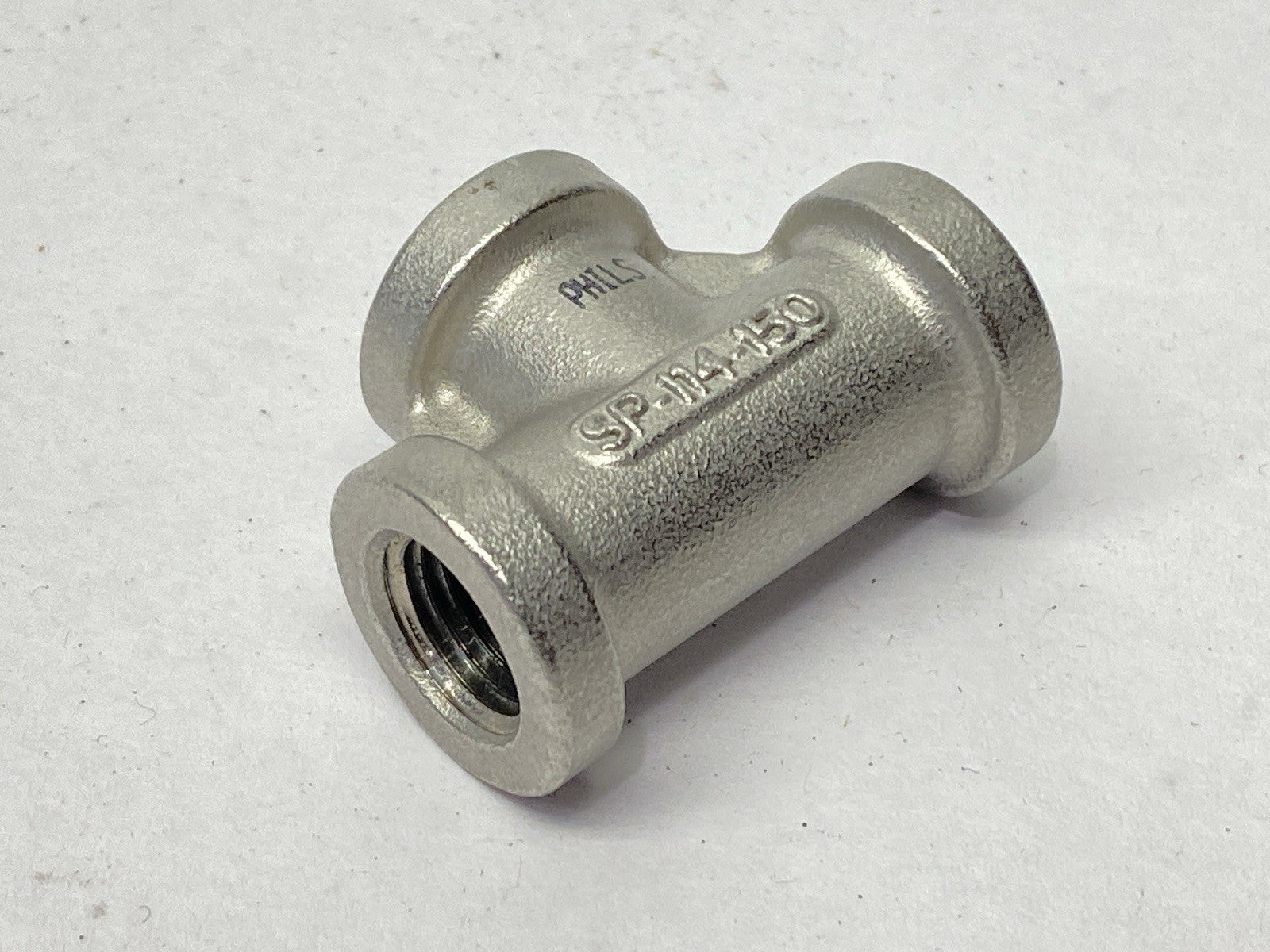 304-1/4" NPT Tee Fitting 1/4" NPT SS LOT OF 2 - Maverick Industrial Sales