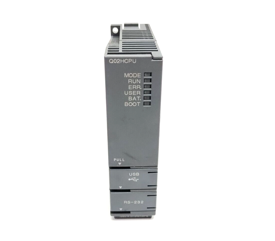 Mitsubishi Q02HCPU MELSEC-Q High Performance PLC CPU 28Kstep 5VDC - Used - Maverick Industrial Sales