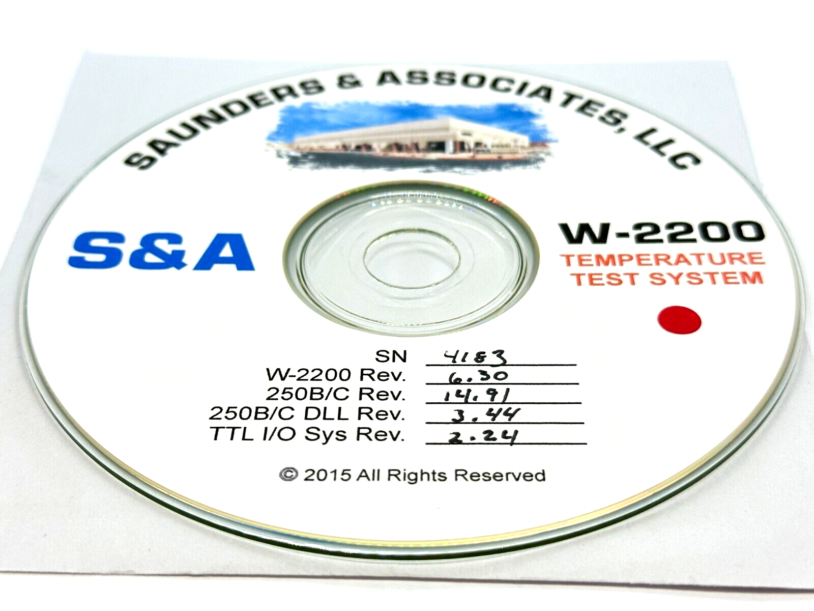 S&A W-2200 Temperature Test System Software - Maverick Industrial Sales