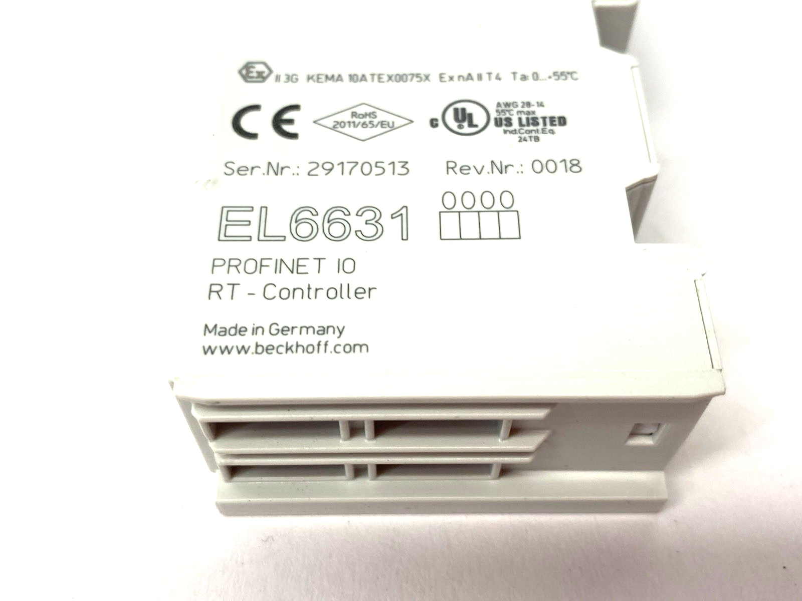 Beckhoff EL6631 EtherCAT 2-Port Communication Interface, PROFINET RT Controller - Maverick Industrial Sales