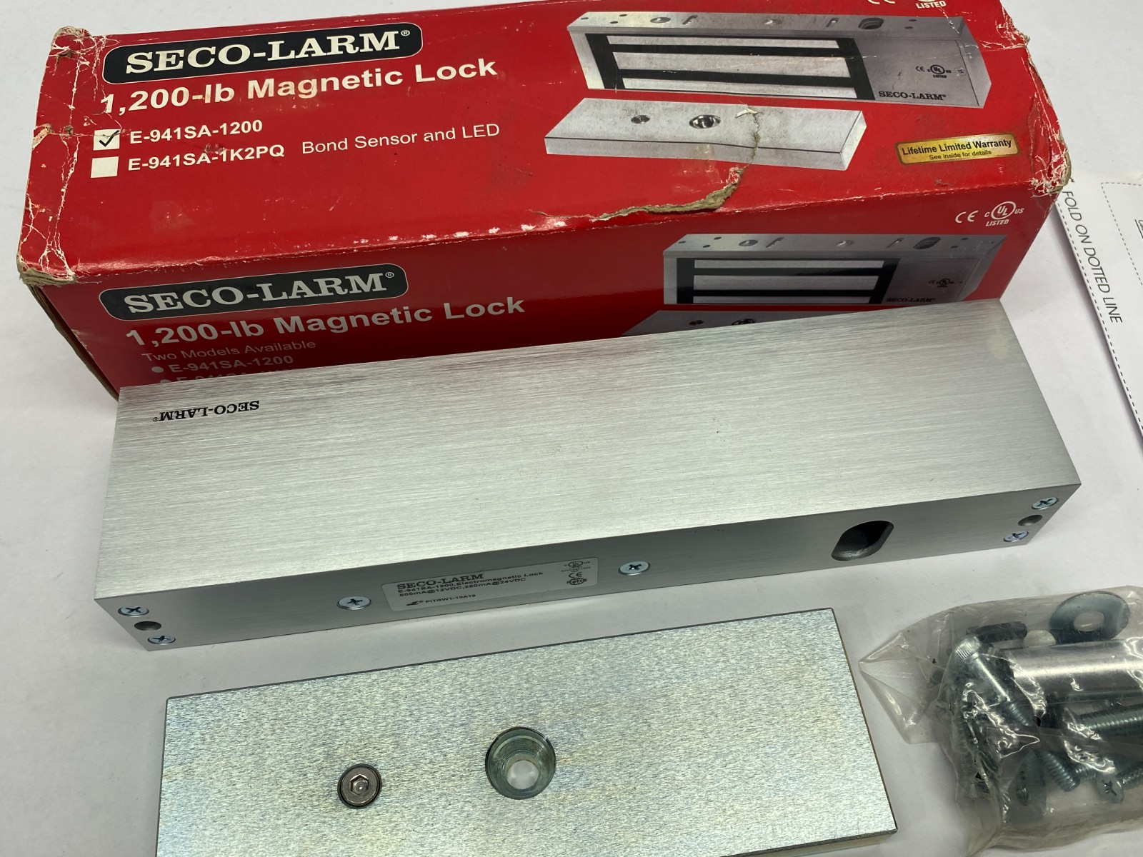 Seco-Larm E-941SA-1200 Electromagnetic Lock 1200lbs Hold Force - Maverick Industrial Sales