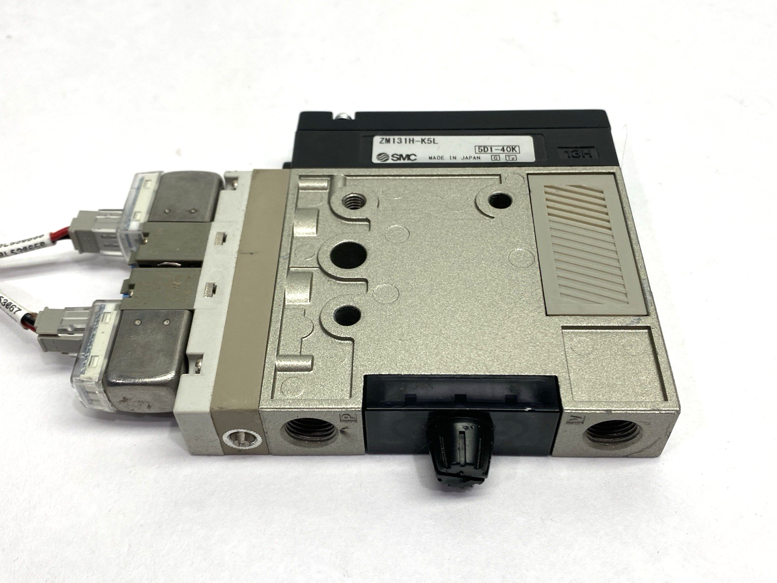 SMC ZM131H-K5L High Pressure Vacuum Generator w/ 2x V114-5L0 Solenoid Valves - Maverick Industrial Sales