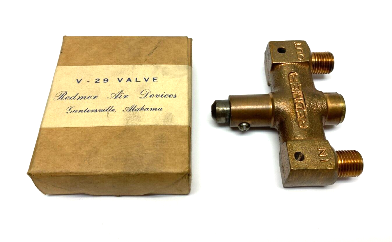 Redmer Air Devices V-29 Flow Control Pushbutton Valve - Maverick Industrial Sales