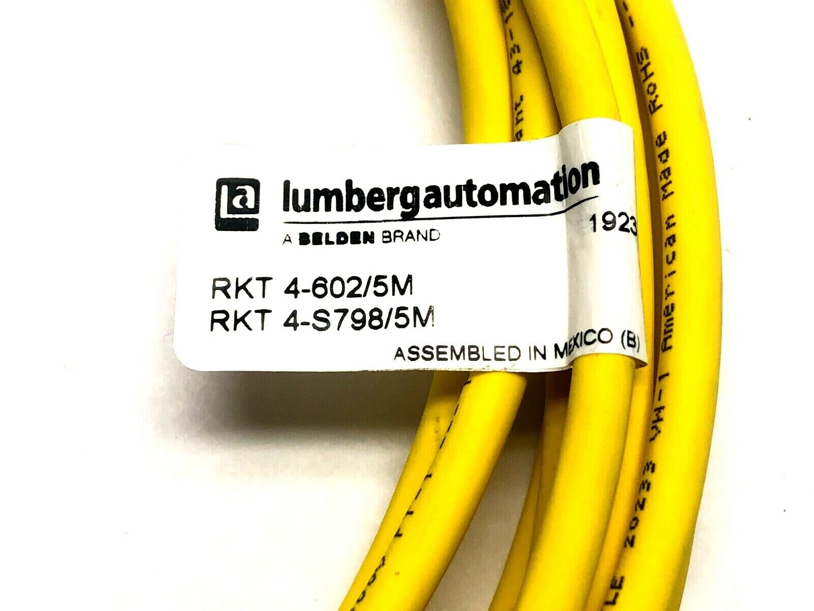 Lumberg RKT 4-602/5M RKT 4-S798/5M Actuator Cable M12 5m Length - Maverick Industrial Sales