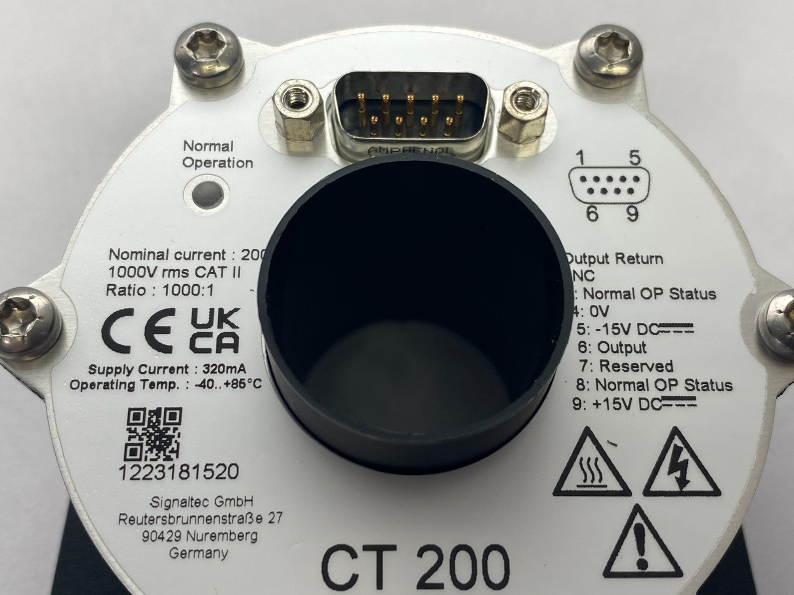 Signaltec CT 200 High-Precision Current Transducer 1000:1 1000V Rms CAT II 200A - Maverick Industrial Sales