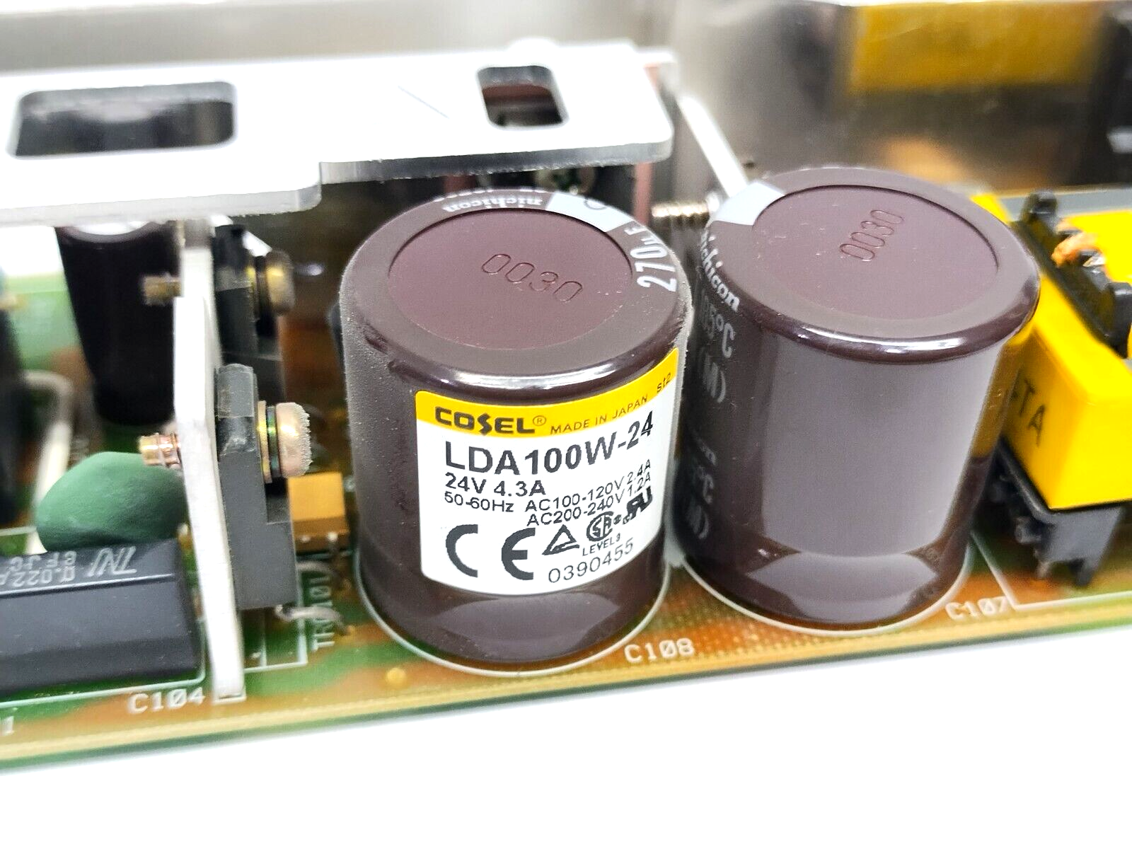 Cosel LDA100W-24 Power Supply 120/240AC 24VDC 4.3A 100W - Maverick Industrial Sales