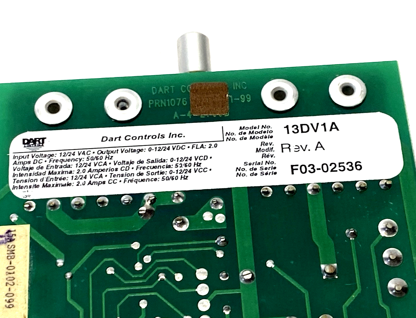 Dart Controls 13DV1A DC Speed Control Drive 12/24VAC In 0-11/22 VDC Out 2A DC - Maverick Industrial Sales