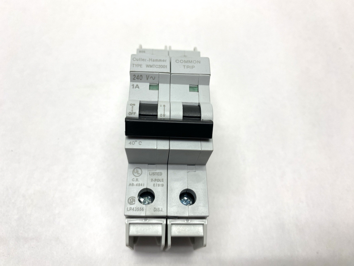 Cutler Hammer WMTC2001 240V Breaker, Din Rail Mount 1A - Maverick Industrial Sales
