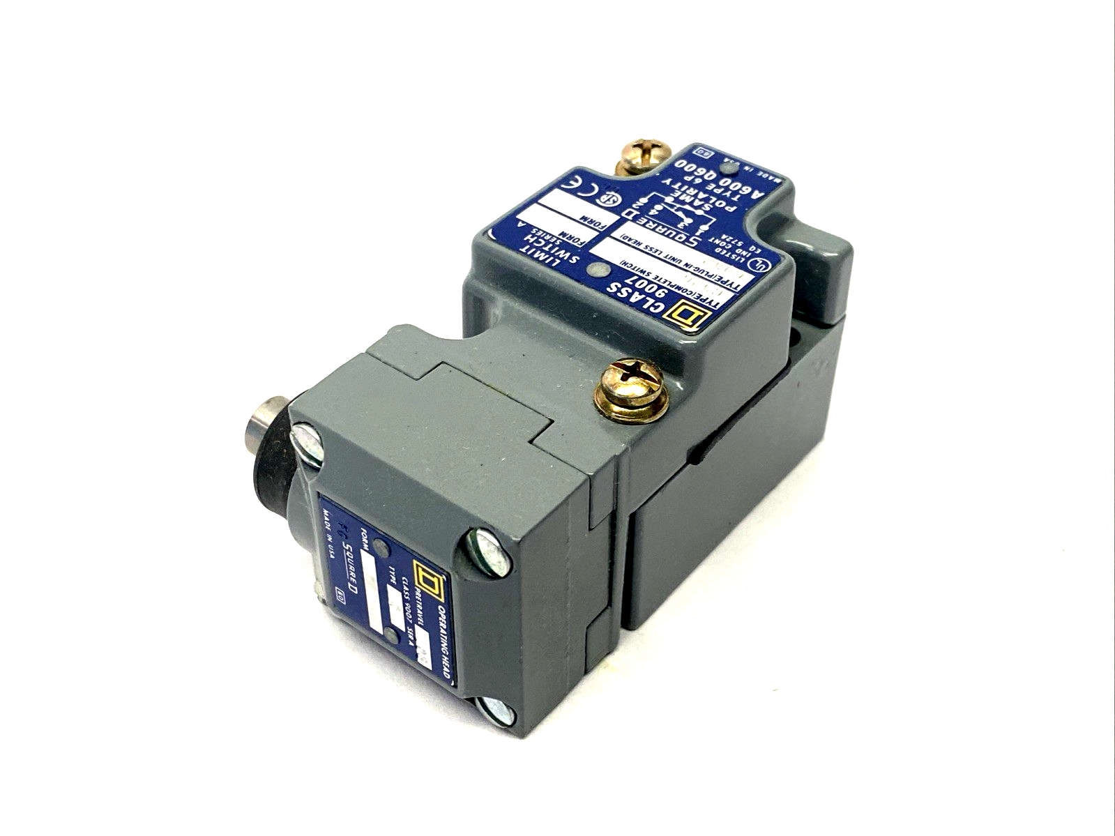 9007 C52G | Square D Type 6P A600 Q600 Snap Action Limit Switch 600V 10A - New - Maverick Industrial Sales