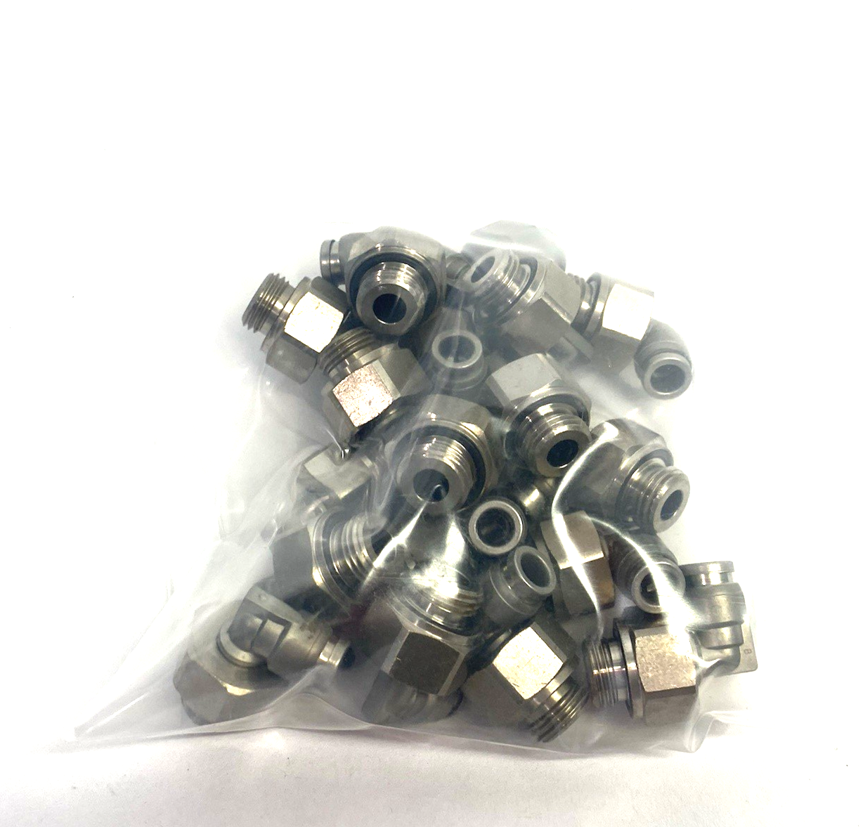 KQB2L06-G02 | SMC Metal Male Elbow Swivel Fitting 6mm OD Tube LOT OF 18 - New – Open box - Maverick Industrial Sales