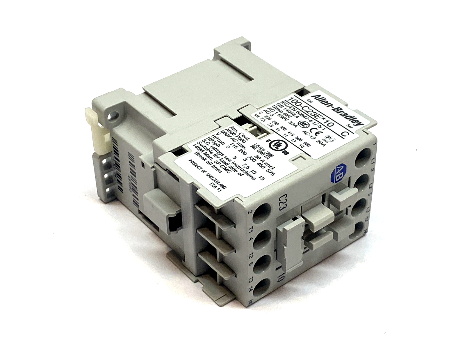 100-C23EZJ10 | Allen‑Bradley 3-Pole 23A Contactor 24VDC Coil 1NO IEC - Used - Maverick Industrial Sales