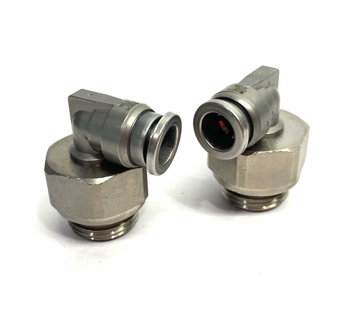 KQB2L10-G04 | SMC Metal Male Elbow Swivel Fitting 10mm OD Tube LOT OF 2 - New – Open box - Maverick Industrial Sales