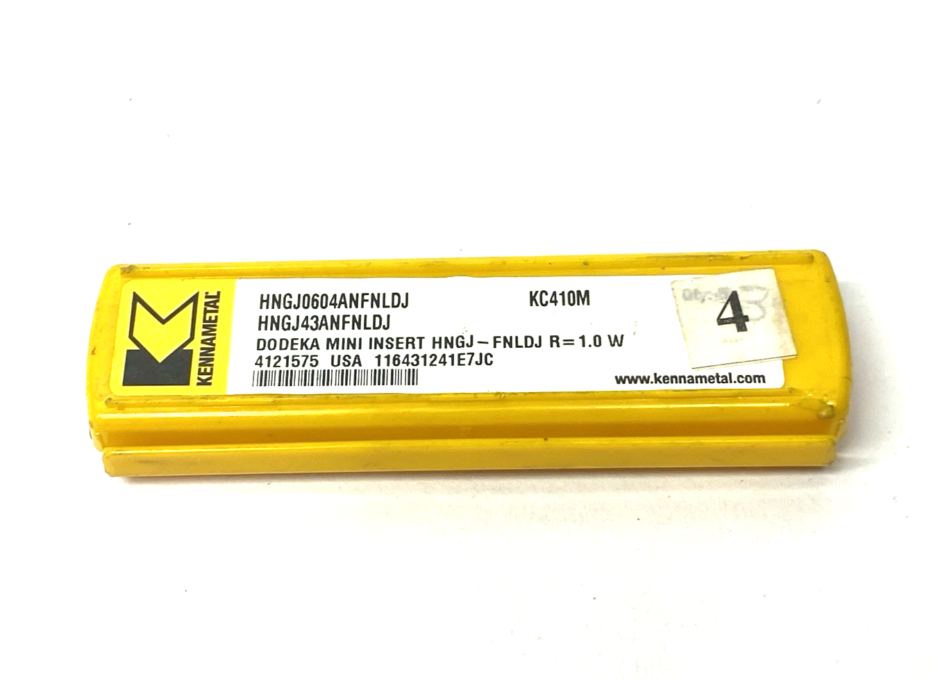Kennametal 4121575 Dodeka™ Mini Carbide Insert HNGJ-LDJ HNGJ0604ANFNLDJ 4-PACK - Maverick Industrial Sales