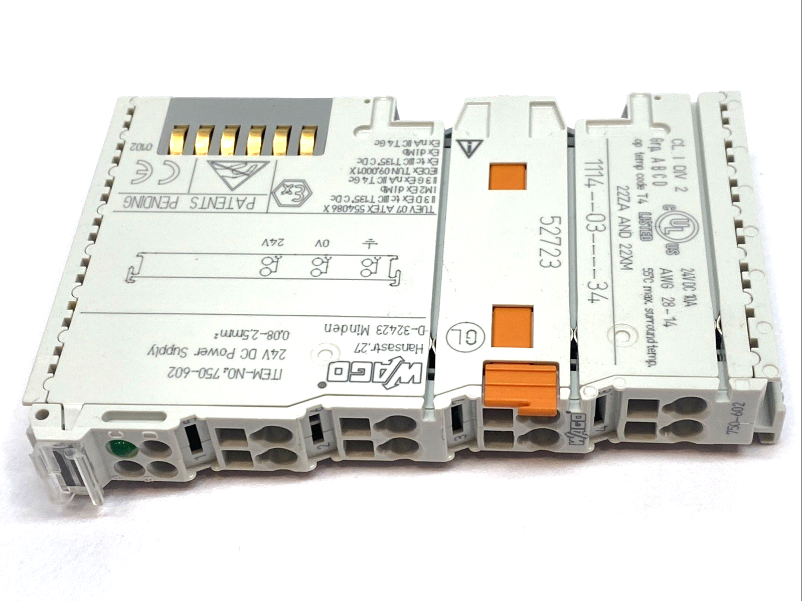 750-602 | WAGO 24VDC Power Supply Module 10A Field Power 750 Series I/O - Used - Maverick Industrial Sales