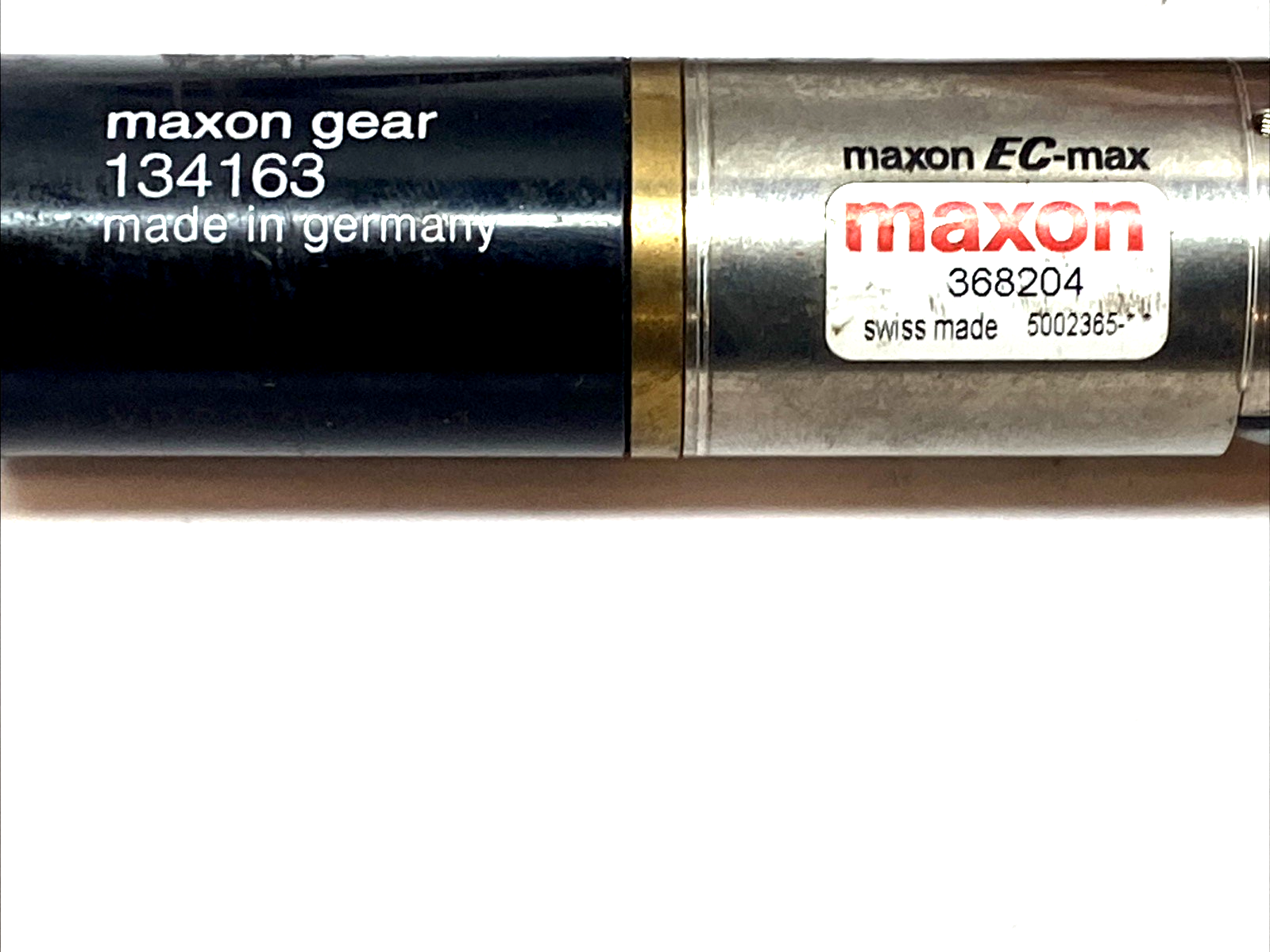 368204 w/ 134163 | Maxon Gearhead DC Gear Motor 3mm Shaft Assembly - For parts or not working - Maverick Industrial Sales