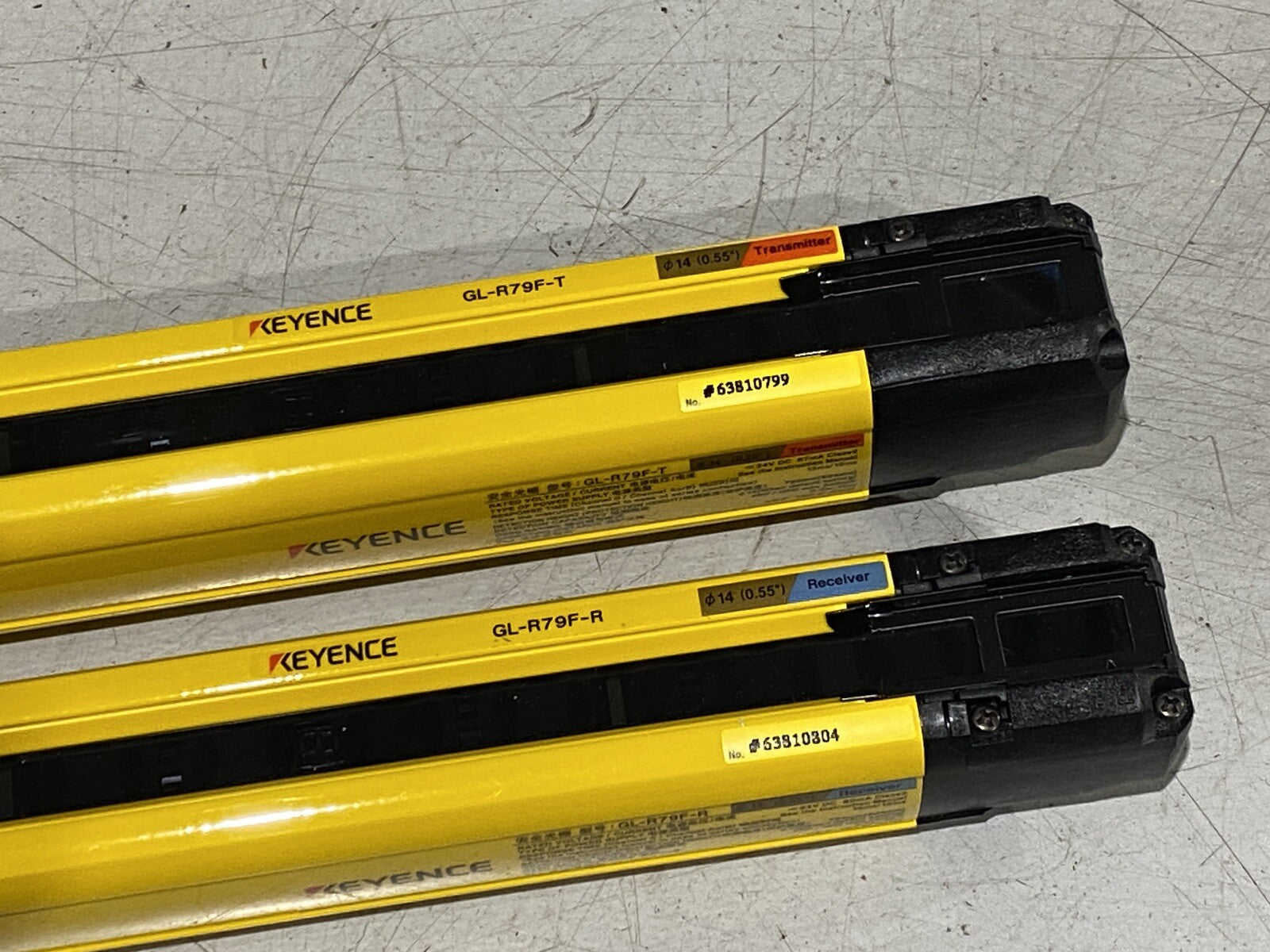 Keyence GL-R79F Light Safety Curtains GL-R79F-T Transmitter GL-R79F-R Receiver - Maverick Industrial Sales