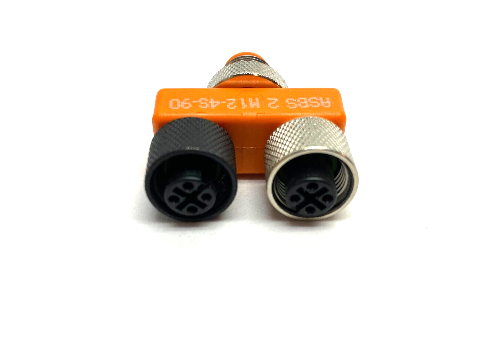Lumberg Automation ASBS 2-M12-4S-90 M12 Male to Dual M12 Female Cable Splitter - Maverick Industrial Sales