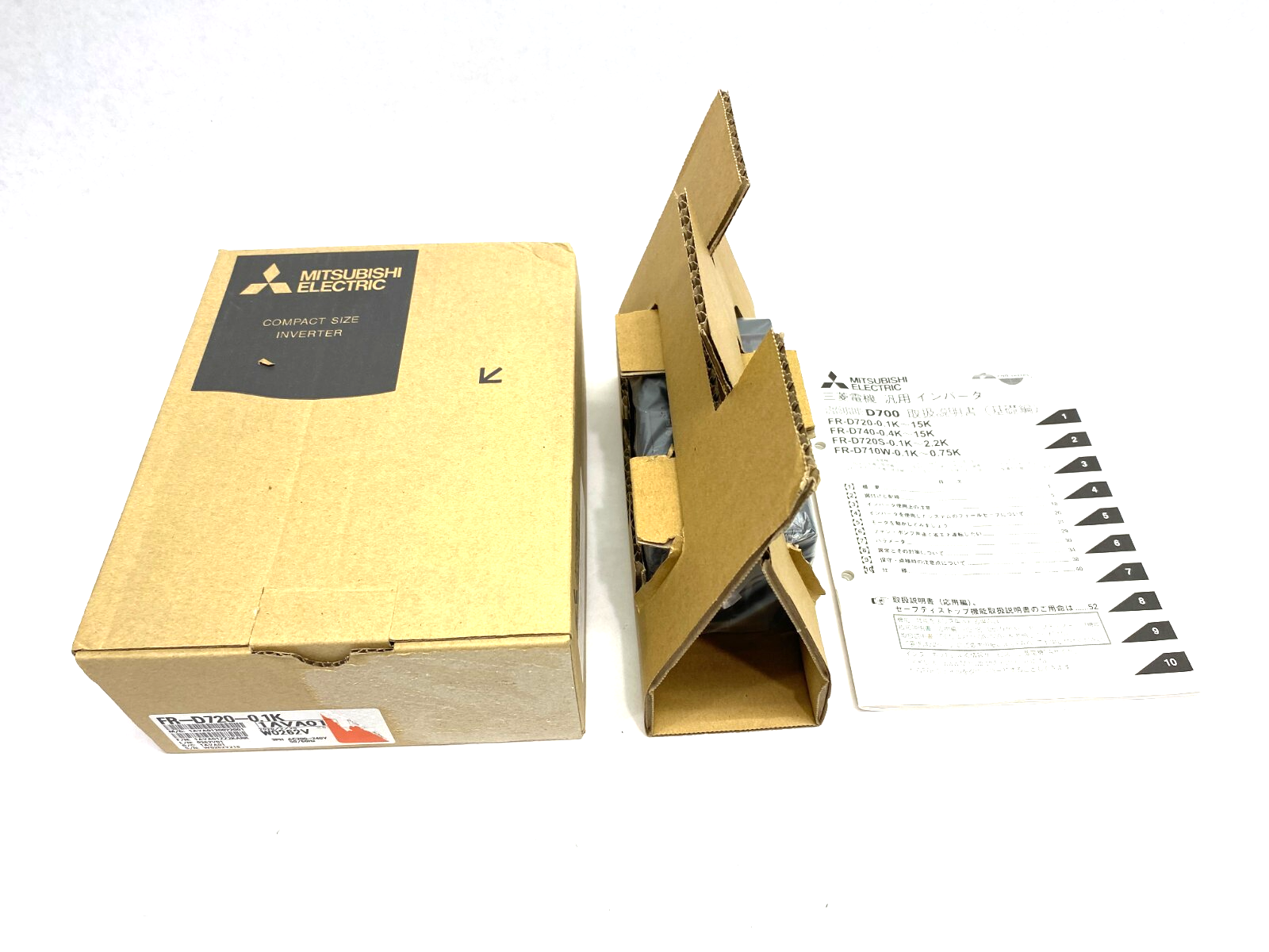 Mitsubishi FR-D720-0.1K Compact Variable Speed/Frequency Drive 3Ph AC200-240V - Maverick Industrial Sales